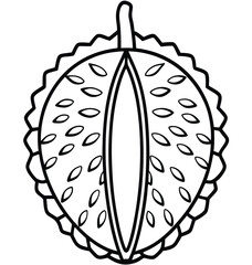 Vintage abstract circular wreath with a black and white bean and leaf vector illustration