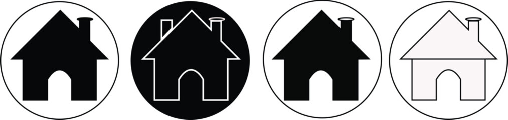 home fill icon vectors set
