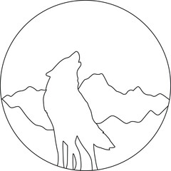 Wolf outline 