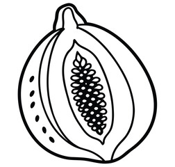 Fresh ripe mango fruit on a white background with natural leaves and sweet yellow color