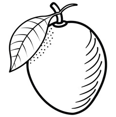 Vector illustration of a fresh apple with a cute worm cartoon