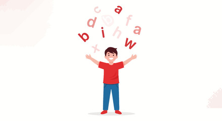 Joyful Youth Embracing Linguistic Elements And Spreading Knowledge With Open Arms