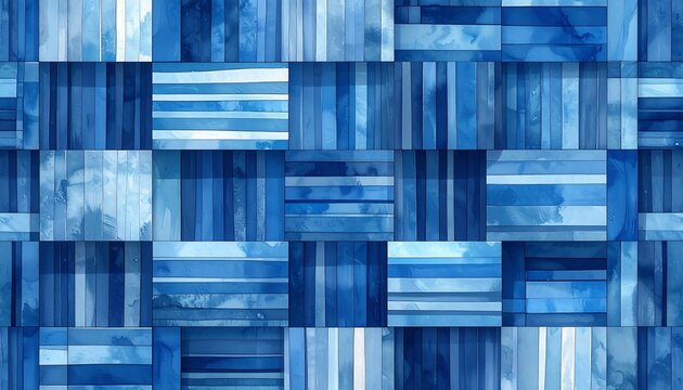 Abstract blue rectangular pattern