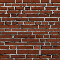 Obraz premium A detailed close-up view of an aged brick wall showcasing a textural grid pattern and warm earthy tones, perfect for evoking a sense of history, strength, and enduring craftsmanship.