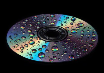 compact disc on black