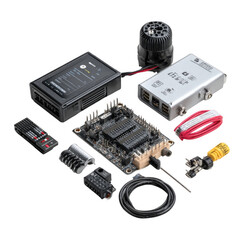 Embedded system kit with a microcontroller, sensors, and programming interface for educational purposes [Transparent Background PNG].