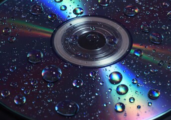 drops of water on a cd
