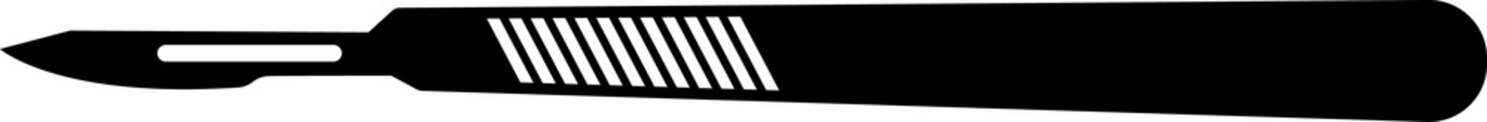 Scalpel silhouette transparent PNG. Silhouette lab knife. Lab knife PNG. Scalpel vector illustration. Modern laboratory knife. Black scalpel PNG. 