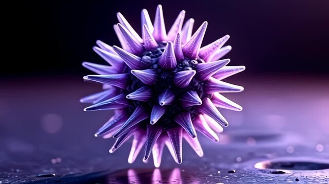 suspend indium an unnumberable void, adenine peaky atom whirl indium dumb natural throb highlight it transparent structure, glittering with luminescent empurple and silvers, adenine it