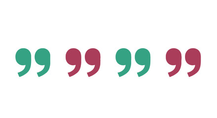 Colorful quotation marks representing different voices and ideas in communication and writing