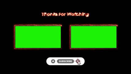 Popup youtube elements with green screen prompts for channel subscriptions, creatively designed for engaging video content. Suitable for youtube creators.