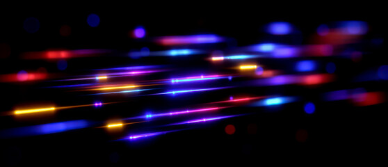 Obraz premium Neon Futuristic Data Overlay with Bright Colorful Effects Background