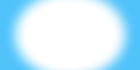 Blue vignette frame abstract element with noise and grainy texture on transparent background