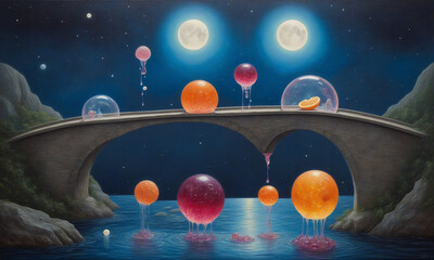 Fototapeta premium Vibrant Colorful Abstract Oil Painting Texture Background