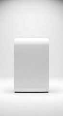 Minimalist White Curved Display Stand on a Bright Studio Background