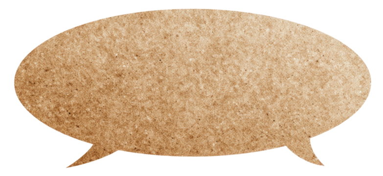Tan textured speech bubble
