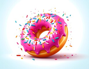 Vibrant donut illustration