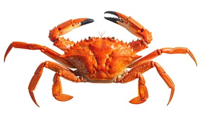 Isolated cooked brown crab, offering a delectable seafood culinary concept