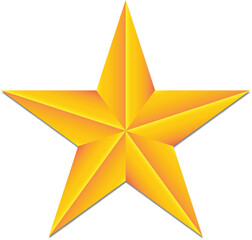 One 3D Stars customer feedback concept, 1 star Rating review, Rating stars icon, Top quality, one star sign - Isolated on Transparent Cutout PNG