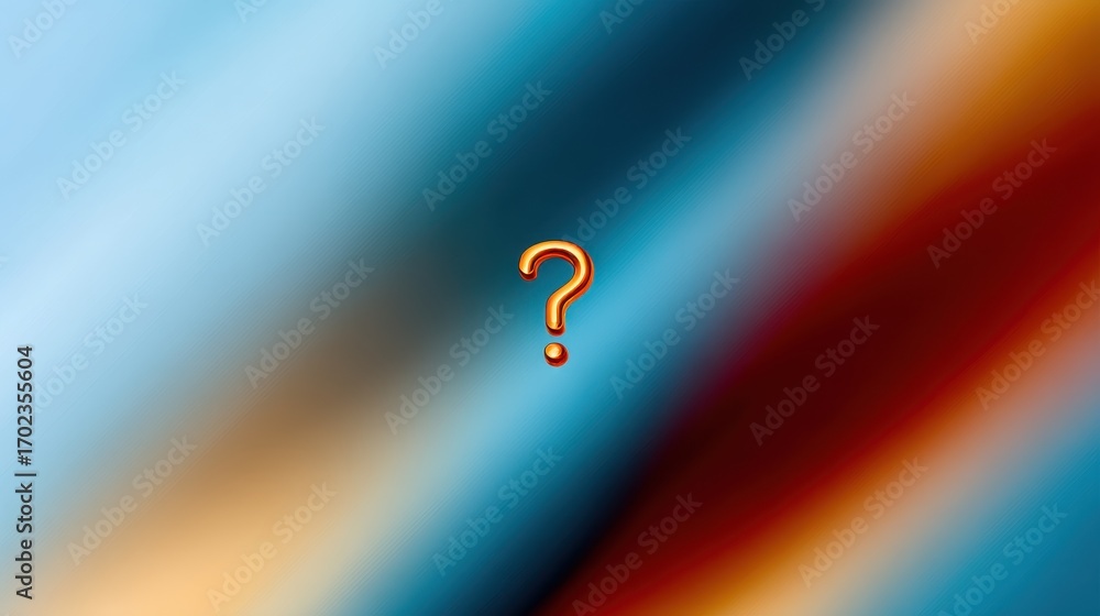 Aufkleber abstract gradient mystery concept. abstract colorful background with a question mark symbol.
