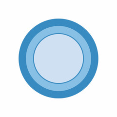 Simple, concentric, light blue circles on a white background.