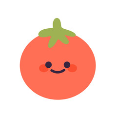 Cheerful Tomato Character A Simple, Smiling Vector Illustration for Playful Designs