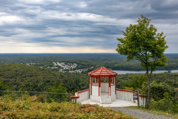 A stunning view from Elliot Lake's firetower in Ontario, capturing the natural beauty of the Canadian wilderness.