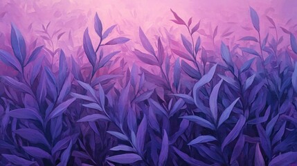 Lush, vibrant purple and pink foliage