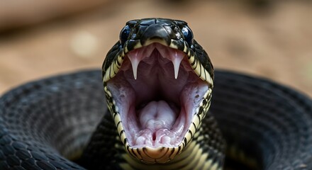 Venomous Gaze: A Serpent's Threat
