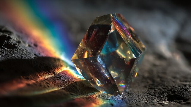 Discover the allure of raw diamonds a captivating gem with rainbow light refraction and rough texture