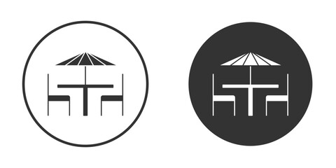 Terrace icon vector. simple design logo icons set