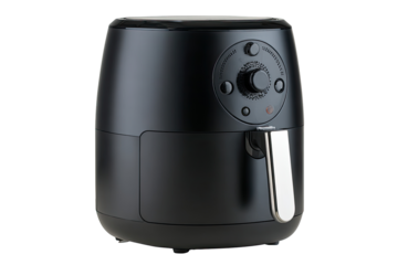 Black compact air fryer