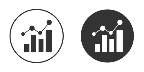 Stats icon vector. simple design logo icons set