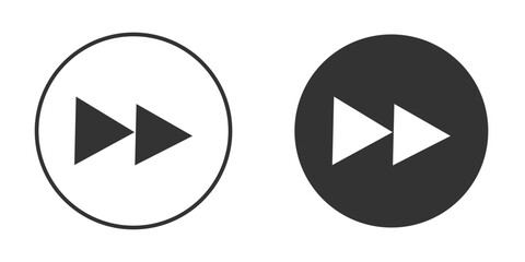 Rewind icon vector. simple design logo icons set