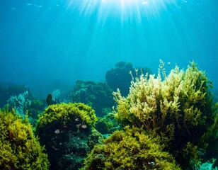 Fototapeta premium Underwater coral reef scene (1)