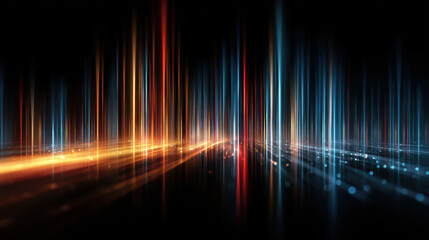 Luminous data lines abstract light neon glow digital wave flow energy grid