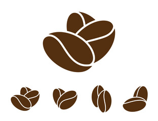 Coffee Bean Vector Set – Coffee and Beverage Illustration