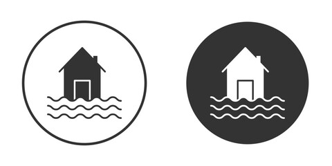 House flood icon vector. simple design logo icons set