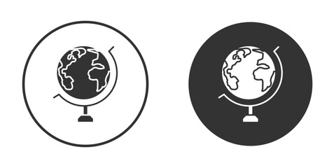 Globe icon vector. simple design logo icons set