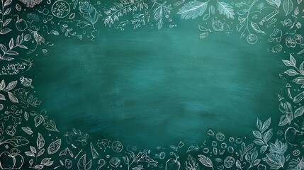 Teal Chalkboard Background:  Perfect for Education, Science, or Nature Projects