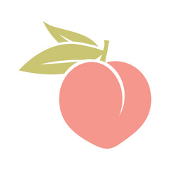 Peach Fruit Vector Illustration – Fresh Organic Food Design