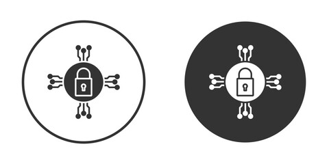 Cyber security icon vector. simple design logo icons set