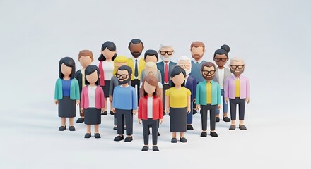 Fototapeta premium A diverse group of people standing together in a group.