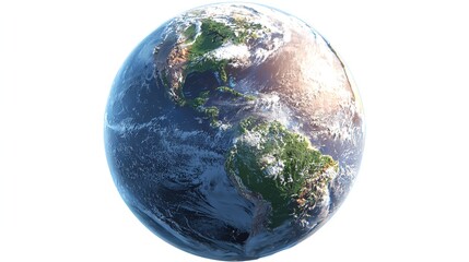 Stunning Planet Earth: Detailed 3D Render of the Americas