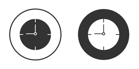 Clock nine icon vector. simple design logo icons set