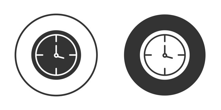 Clock seven icon vector. simple design logo icons set
