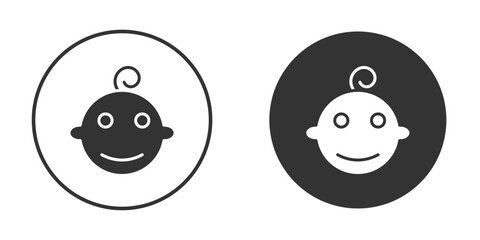 Child head icon vector. simple design logo icons set