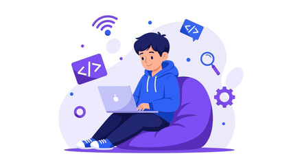 Developing Applications, Working Remotely, Code, Digital, Software, Online, Technology