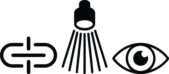 Visual Representation of a Connected World and Digital Information Illumination and Surveillance Eye A Powerful and Symbolic Combination of Concepts