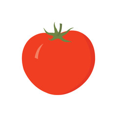 Fresh Red Tomato Logo Vector – Organic Vegetable Icon for Culinary and Food Design